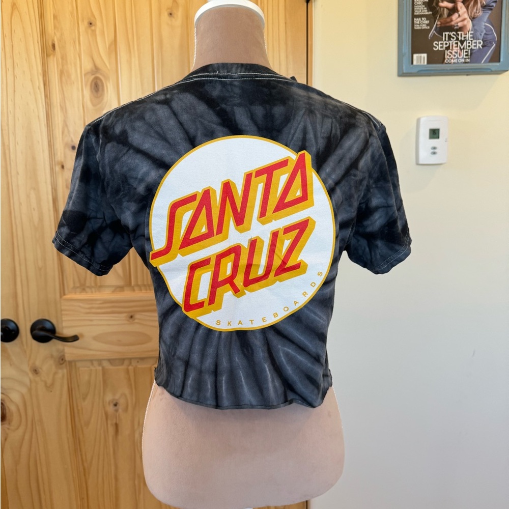 Santa Cruz Cropped Tie Dye Graphic T-Shirt